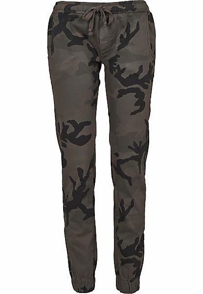 URBAN CLASSICS Cargohose "Urban Classics Damen Ladies Camo Jogging Pants" günstig online kaufen
