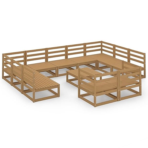 vidaXL 12-tlg Garten-Lounge-Set Massivholz Kiefer Modell 28 günstig online kaufen