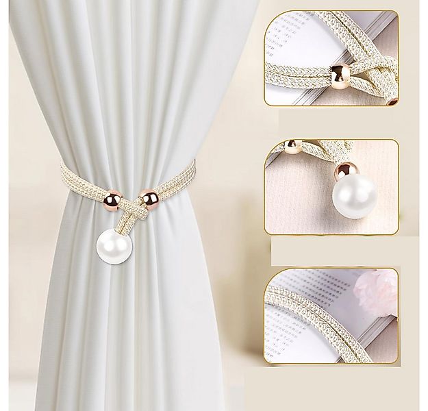 Coonoor Raffhalter Raffhalter Vorhang Raffhalte(Set, 2-tlg), Perle Seil Sch günstig online kaufen