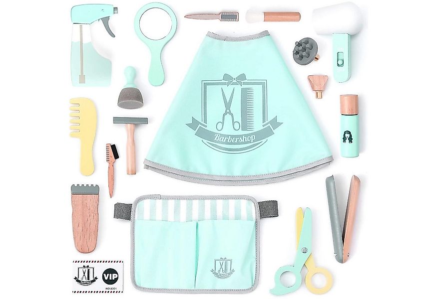 Esun Spielzeug-Frisierkoffer Kinder Holz Friseur Spielset mit Tasche für Fr günstig online kaufen
