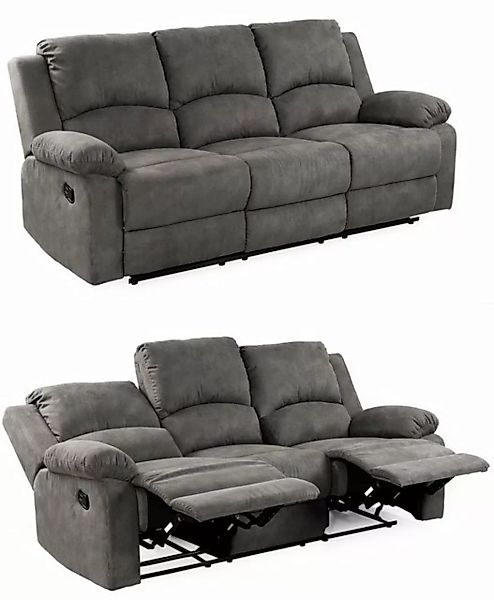 luma-home 3-Sitzer 15131, Sofa mit halbautomatischer Relaxfunktion 204 cm b günstig online kaufen