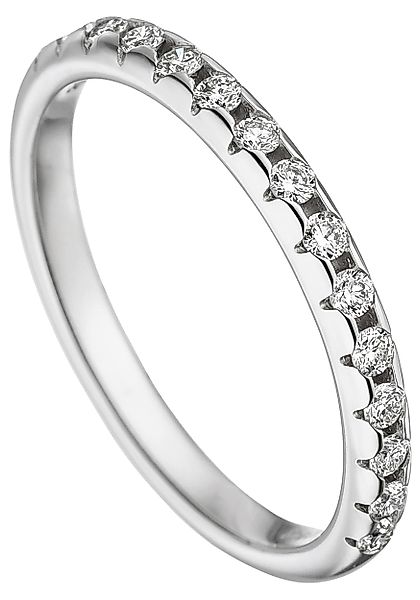 JOBO Fingerring "Ring mit 15 Diamanten", 585 Weißgold günstig online kaufen