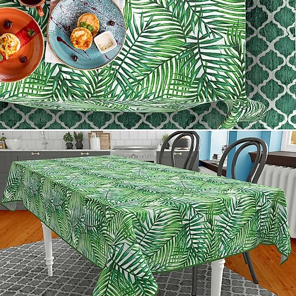 ANRO Tischdecke aus Stoff mit Blumen günstig online kaufen