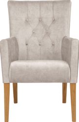 Home affaire Esszimmerstuhl "King" () 1 Stk. Samtvelours Armlehnstuhl mit K günstig online kaufen