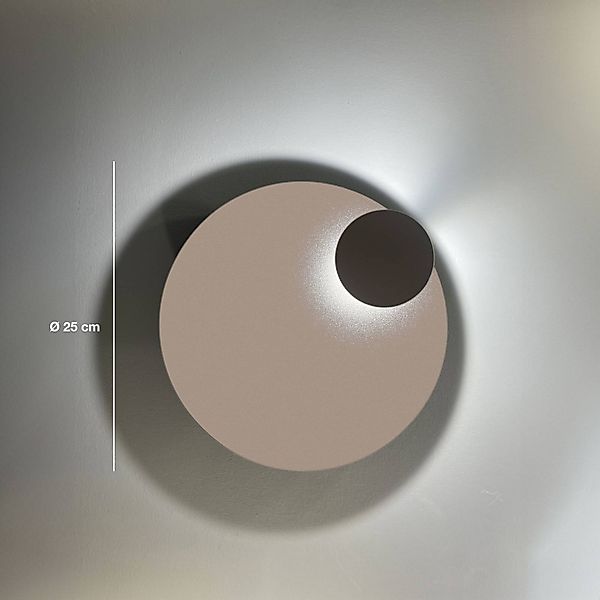 Knikerboker LED-Wandlampe Pois, sahara, Ø 25 cm, dimmbar günstig online kaufen