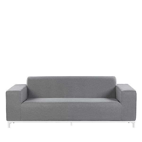 Beliani Gartensofa Grau Weiss 84x182x66 günstig online kaufen