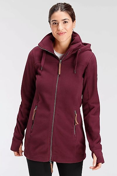 Polarino Fleecejacke, mit Kapuze, aus Fleece, atmungsaktiv, schnell trockne günstig online kaufen