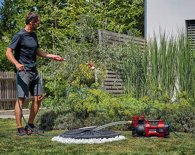 Einhell Akku-Gartenpumpe "AQUINNA 36/38 F LED AUTOMATIC", 3.800 l/h, Power günstig online kaufen