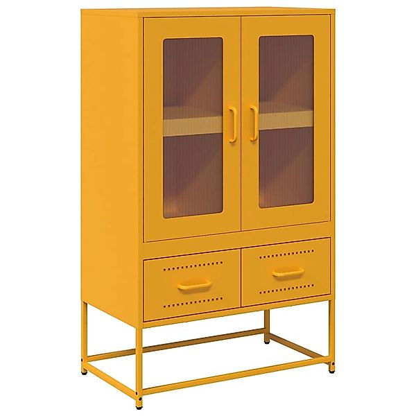 vidaXL Highboard Senfgelb 68x39x111,5 cm Stahl 853365 günstig online kaufen