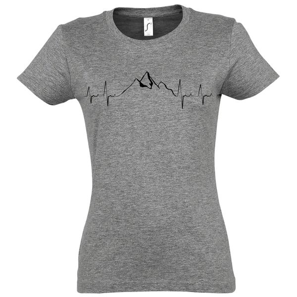 Youth Designz T-Shirt Heartbeat Mountain Damen günstig online kaufen