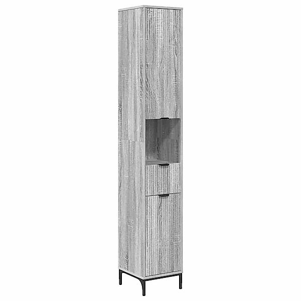 vidaXL Badezimmerspiegelschrank Bad hoher Schrank Grau günstig online kaufen