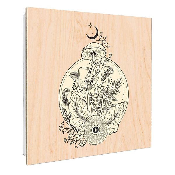 Banjado Großer Schlüsselbox Holz 30x30cm Weiß Scharnier Rechts 50 Haken Sch günstig online kaufen