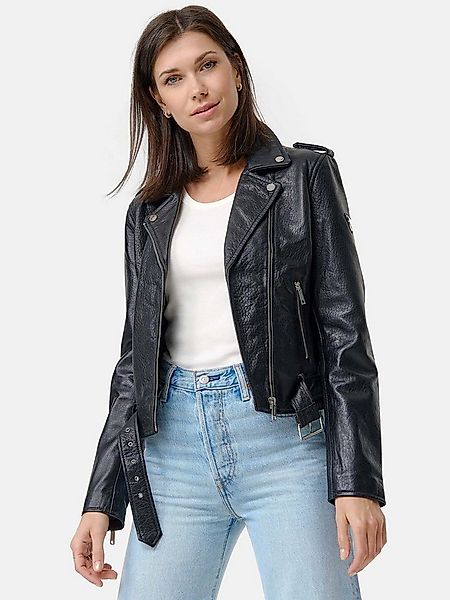 Tazzio Lederjacke F508 Biker Look mit coolen Zipper-Details & Reverskragen günstig online kaufen