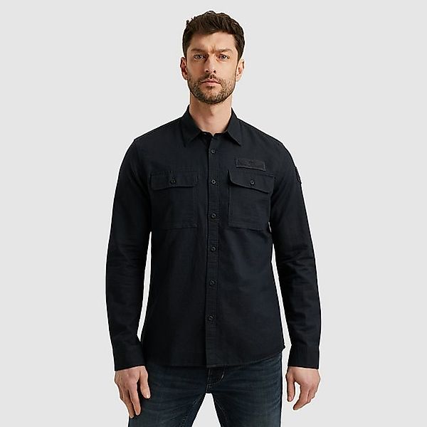 PME LEGEND Langarmhemd Long Sleeve Shirt Cotton/linen mit Brusttaschen und günstig online kaufen
