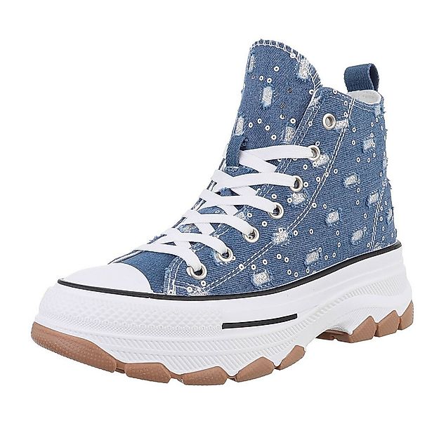 Ital-Design Moderne Komfortsandalette mit flexiblen Riemen Sneakerboots (89 günstig online kaufen