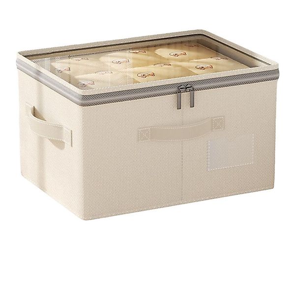 Coonoor Aufbewahrungsbox Verstärkter Baumwollleinen-Aufbewahrungsbox mit du günstig online kaufen