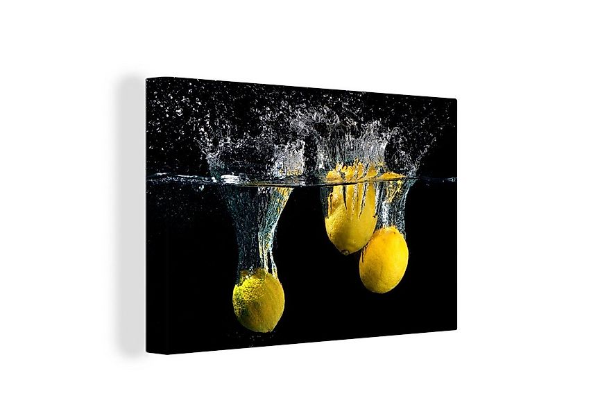 OneMillionCanvasses® Leinwandbild Zitrone - Frucht - Stilleben - Wasser - G günstig online kaufen