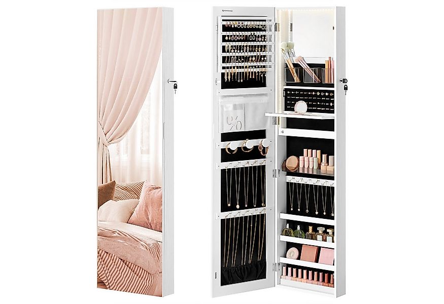 SONGMICS Schmuckschrank Schmuckorganizer Spiegelschrank wand- oder türmonti günstig online kaufen