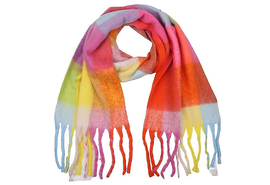 MIRROSI Modeschal weicher und warmer Schal Karomuster mit Fransen, 42x200cm günstig online kaufen