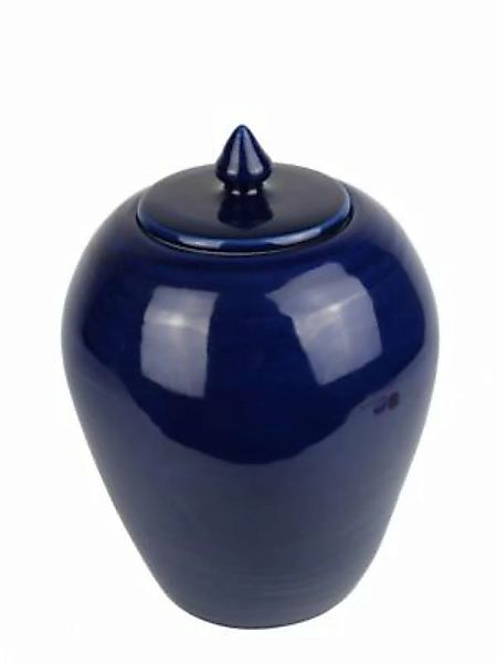 Signature Home Collection Deckelvase Keramik Bella dunkelblau günstig online kaufen