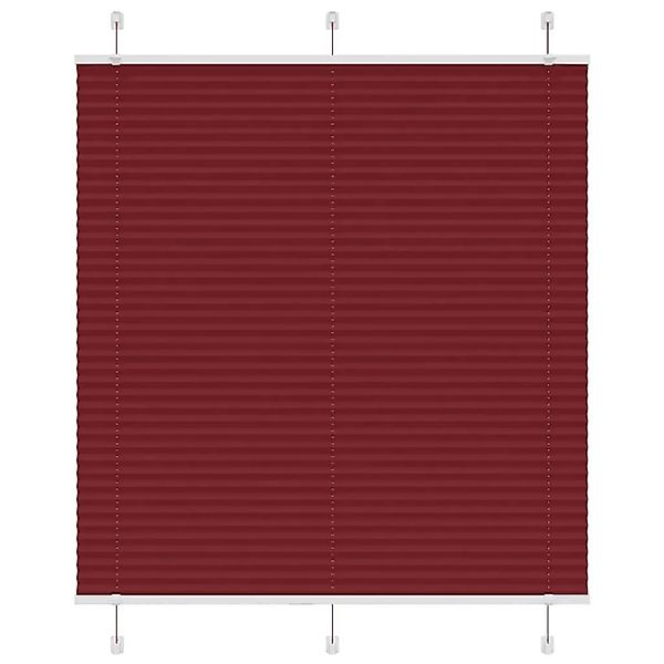 vidaXL Plissee Bordeauxrot 120x100 cm Stoffbreite 119,4 cm Polyester 401523 günstig online kaufen