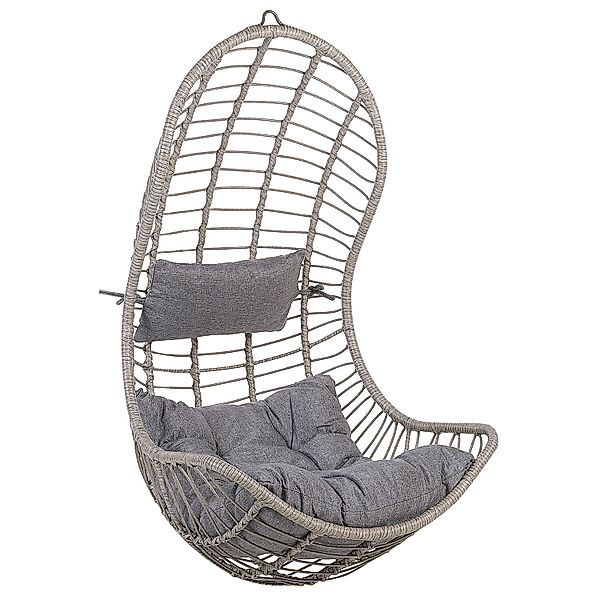 Beliani Hängesessel Grau 80x66x137 günstig online kaufen