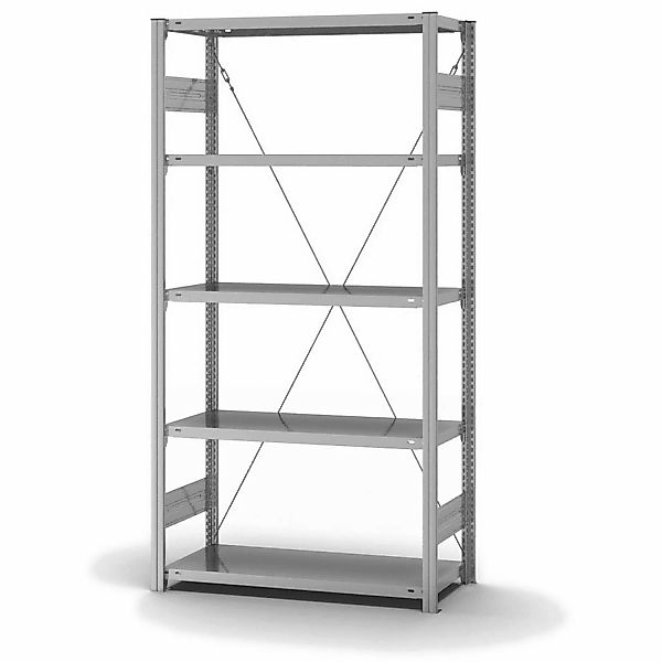 PROREGAL Edelstahlregal Stecksystem T-Profil HxBxT 200 x 100 x 40 cm 5 Eben günstig online kaufen