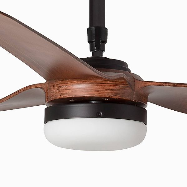 Deckenventilator Punt M DC LED schwarz/Holz dunkel günstig online kaufen