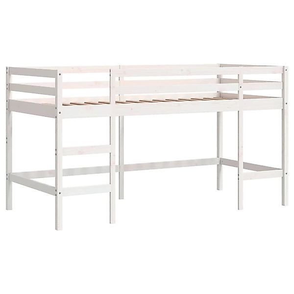 vidaXL Kinderhochbett mit Leiter Weiß 80x200 cm Massivholz Kiefer1925444 günstig online kaufen