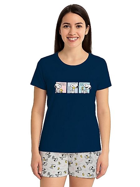 United Labels® Schlafanzug Peanuts Snoopy Schlafanzug Pyjama Set Kurzarm Ob günstig online kaufen