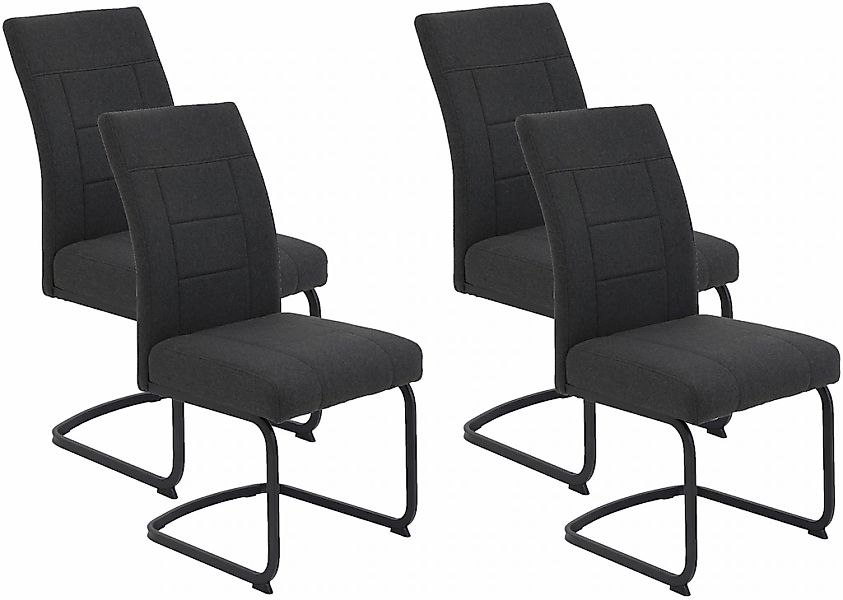 HELA Freischwinger "BRINDISI, Esszimmerstuhl", (Set), 4 St., Webstoff-Flach günstig online kaufen