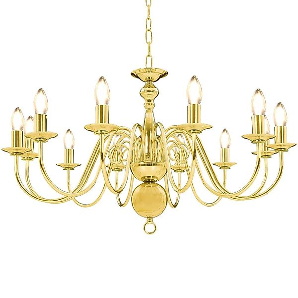 vidaXL Kronleuchter Kronleuchter Golden 12 x günstig online kaufen
