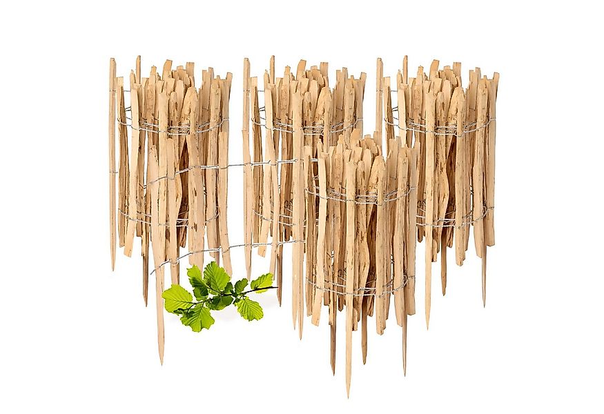 Garronda Zaun Staketenzaun 4 St 60cm x 5m zum Stecken aus Holz – Gartenzaun günstig online kaufen