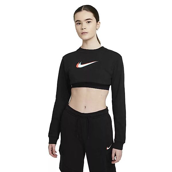 Nike Sportswear Crop Print Langarm-t-shirt S Black günstig online kaufen