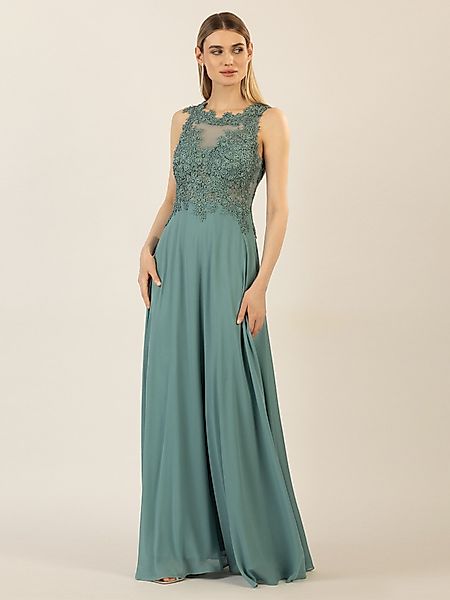 Apart Abendkleid im Materialmix aus bestickter günstig online kaufen