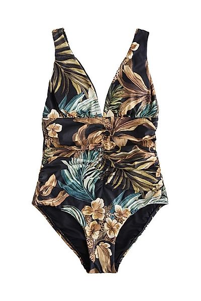 Next Badeanzug Bauchformender Badeanzug, Raffung + Ausschnitt (1-St) günstig online kaufen