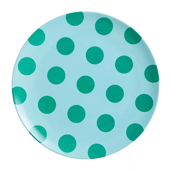 Rice melamin kleiner Teller 20cm Mint-green dots günstig online kaufen