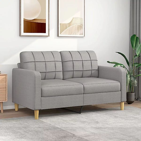 Vidaxl 2-sitzer-sofa Hellgrau 140 Cm Stoff günstig online kaufen