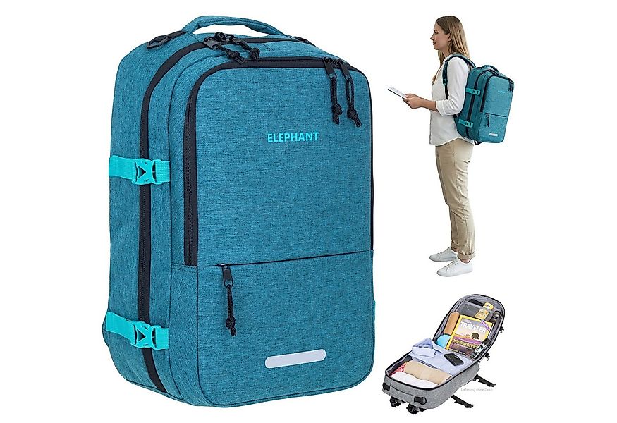 ELEPHANT Rucksack Handgepäck Flugzeug Laptop Fach Geheimtasche Daypack, Rei günstig online kaufen