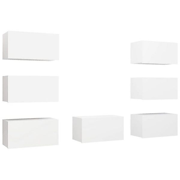 furnicato TV-Schrank TV-Schränke 7 Stk. Weiß 30,5x30x60 cm Holzwerkstoff (1 günstig online kaufen