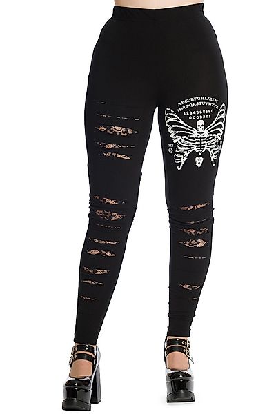 Banned Leggings Skeleton Butterfly Gothic Distressed günstig online kaufen