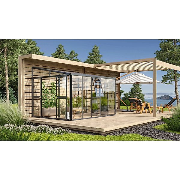 Vitavia Gewächshaus Athena 8600 Schwarz 8,6 m² günstig online kaufen