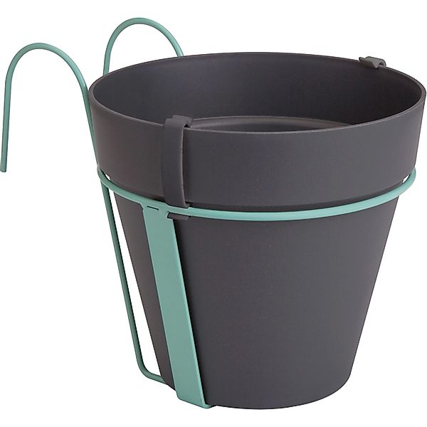 Elho Blumentopf Loft urban potholder Ø 19 cm anthrazit günstig online kaufen