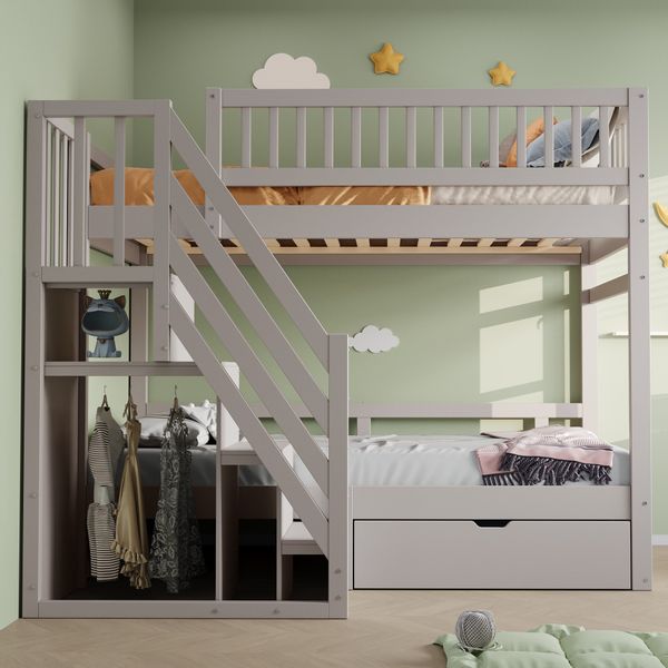 Flieks Etagenbett, Massivholz Kinderbett 90x200cm mit günstig online kaufen