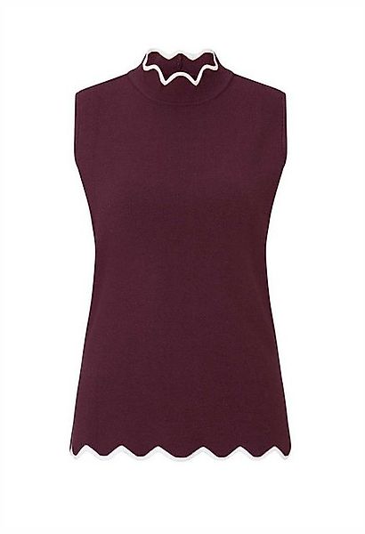 creation L T-Shirt CRéATION L Damen Stricktop, bordeaux-ecru günstig online kaufen