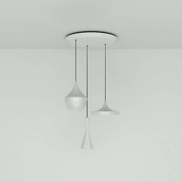 Tom Dixon Beat Trio Round Pendellampe 3fl weiß günstig online kaufen