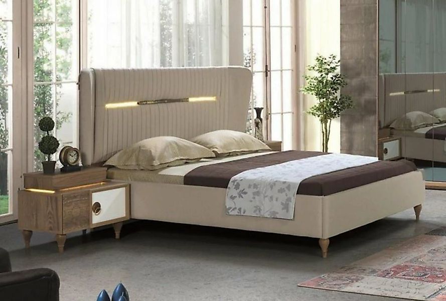 JVmoebel Bett Schlafzimmer Bett Polster Design Luxus Doppel Hotel Betten Ho günstig online kaufen