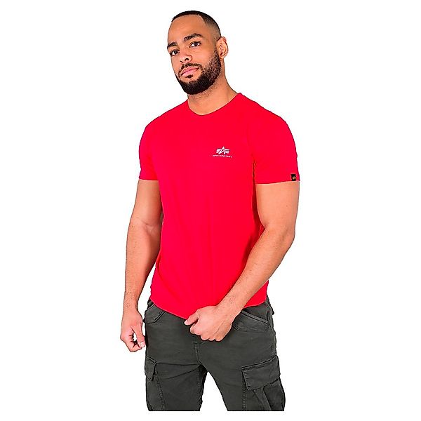 Alpha Industries Basic Small Logo Kurzärmeliges T-shirt XS Speed Red günstig online kaufen