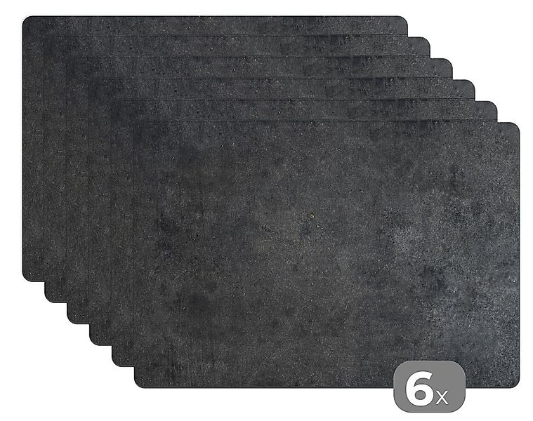 MuchoWow Platzset Industriell - Schiefer - Grau - Druck - Beton, (6-St), Pl günstig online kaufen