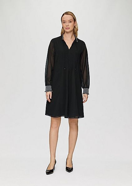 s.Oliver Minikleid Kleid Chiffonkleid mit Kontrast-Details günstig online kaufen